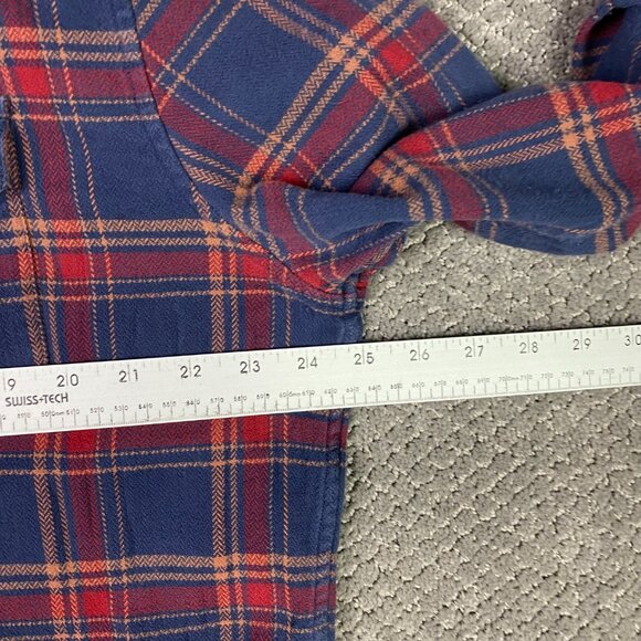 Criquet Flannel Pearl Snap Shirt Jacket Shacket Heavyweight Men's XL Plaid Red - Picture 9 of 13